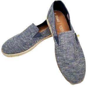 TOMS Women's Redondo Loafer Flats Blue Jean Light Washed Size 7.5